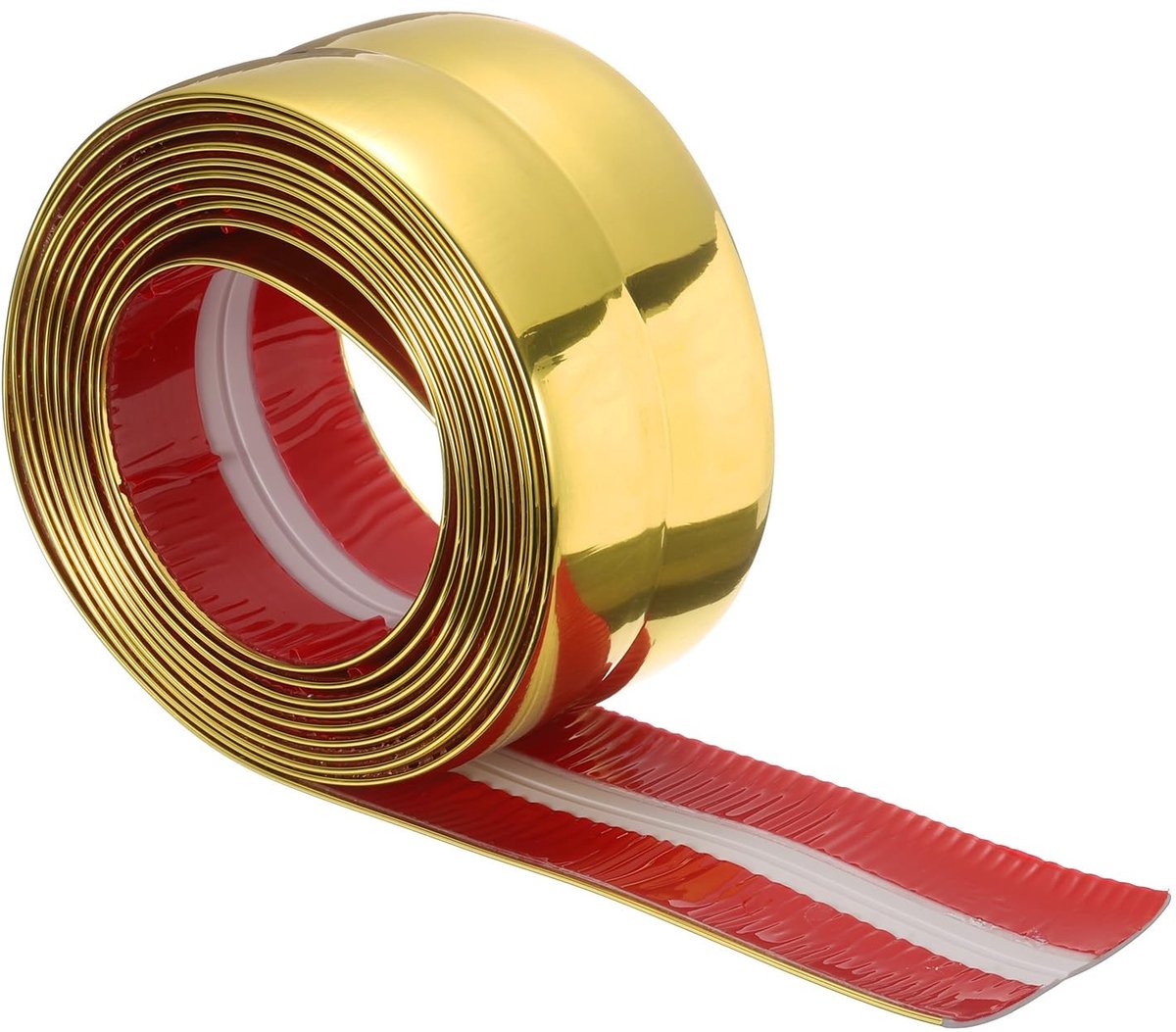 Omgoods - Flexibele Wandlijst - Zelfklevende Hoekstrip voor Muren en Plafonds - Goud 6 cm x 25,4 m