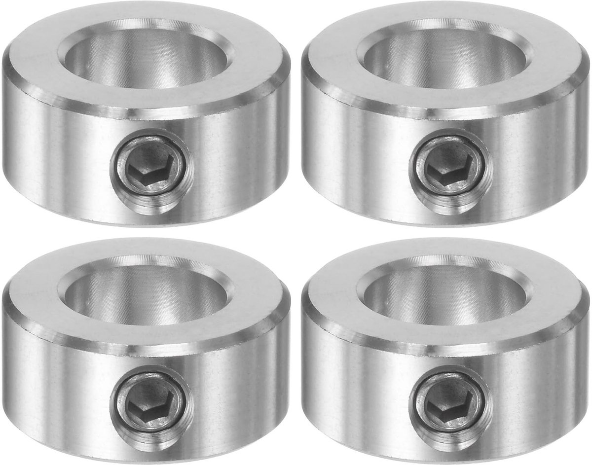 Omgoods - Set van 4 As Kraag 5/8 Inch van Roestvrij Staal
