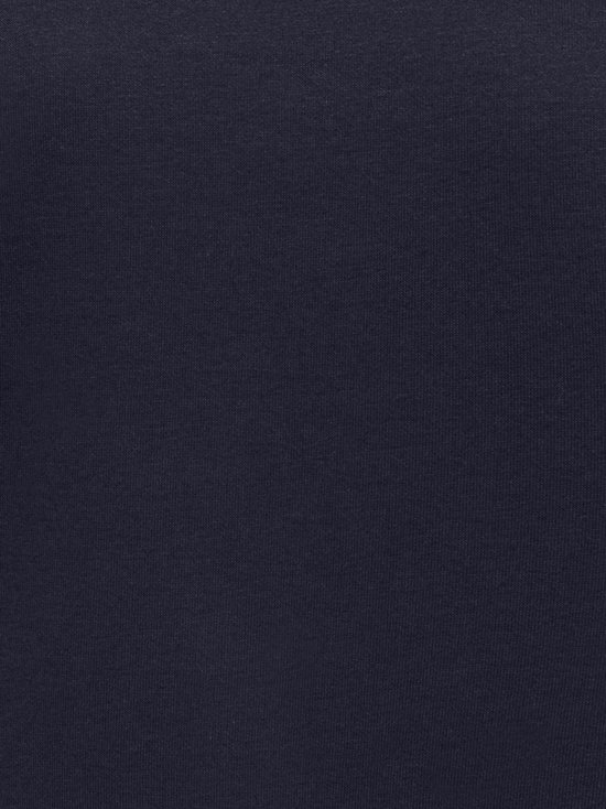 Donkerblauwe stof met fijne ribbeltextuur.