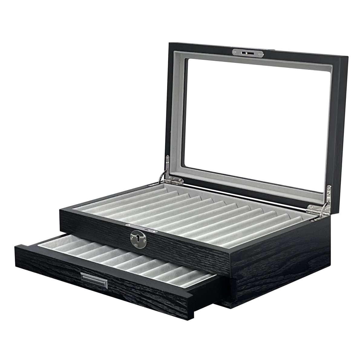 Omgoods - Stijlvolle Display Case voor 24 Horloges - Aluminium en Hout