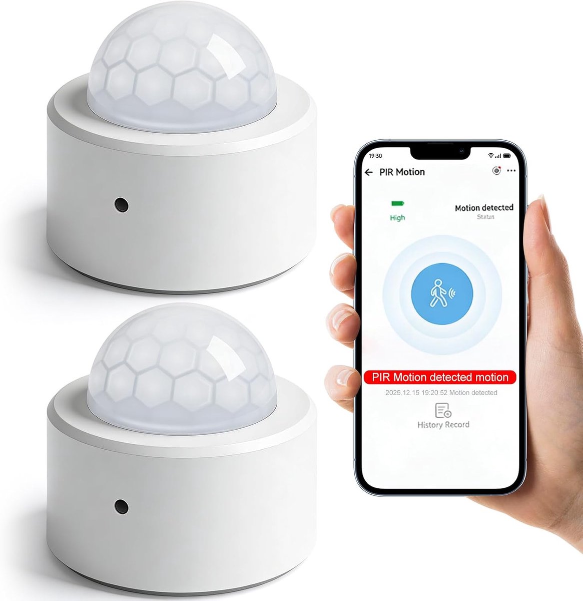 Bewegingsmelders, PIR bewegingssensor, smart bewegingsmelders, wifi-alarm voor Smart Life/Tuya-app, intelligente veiligheids- en lichtregelomgevingen (ZigBee Hub vereist)
