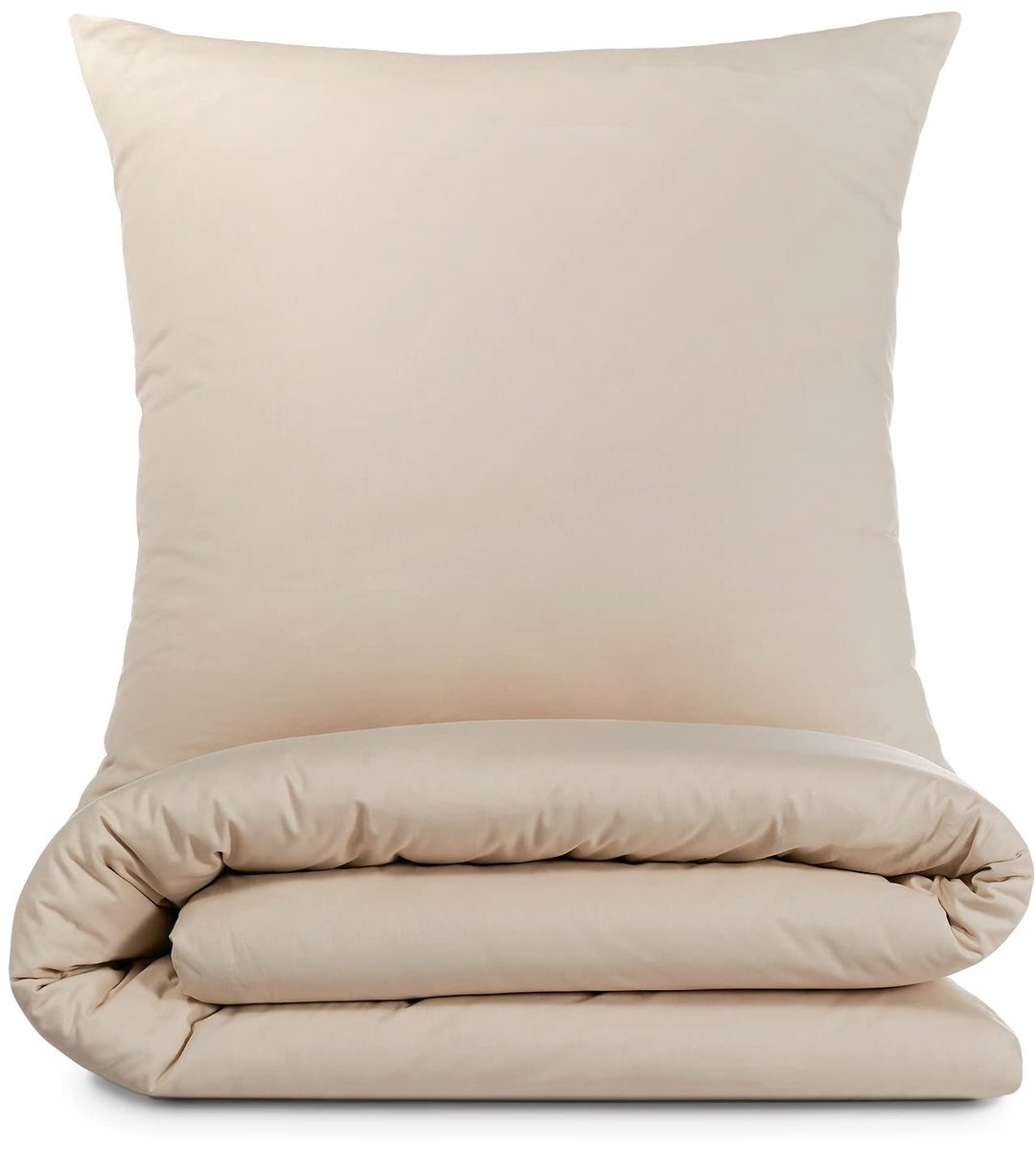Omgoods - Katoenen Renforcé Dekbedovertrekset 200 x 200 cm met 2 Kussenslopen in Beige