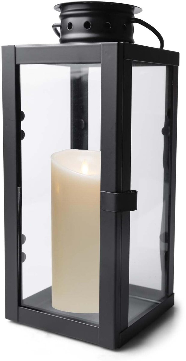 Omgoods - Buitenverlichting Lantern van Metaal met Glas