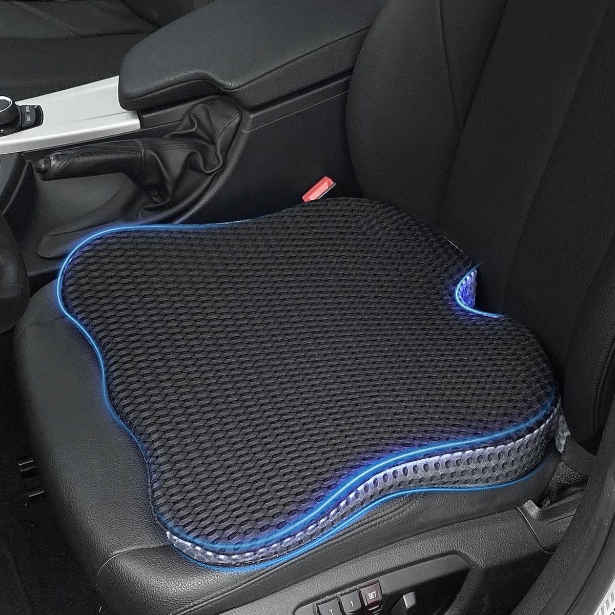 Omgoods - Ergonomische Auto Zitkussen voor Comfortabel Rijden - Zwart