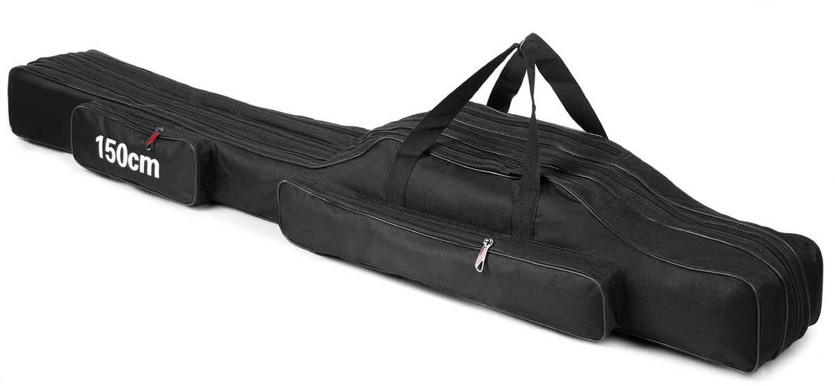 Omgoods - 150cm 3-laags Vissershengel Tas - Opvouwbare Hengel Carry Bag met Opbergruimte