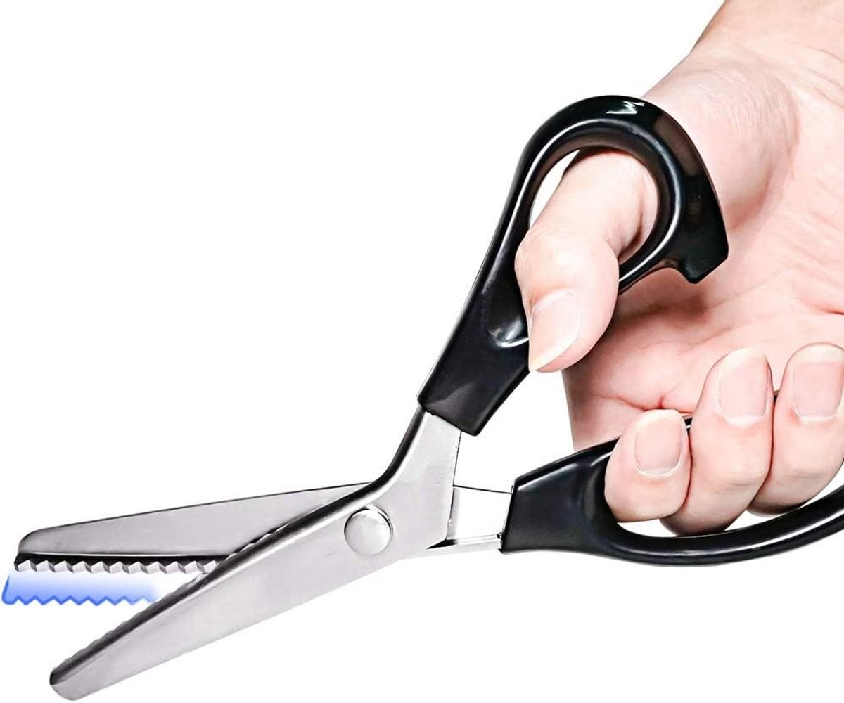 Professionele zigzagschaar voor het knippen van stof, vilt en papier - ideaal voor naaiwerk en creatief knutselen