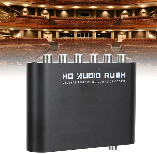 Audio Decoder - Geluidsomvormer Converter - Thuisbioscoop Geluid - Dolby DTS Decodering - 6 Kanaals - Zwart — afbeelding 2