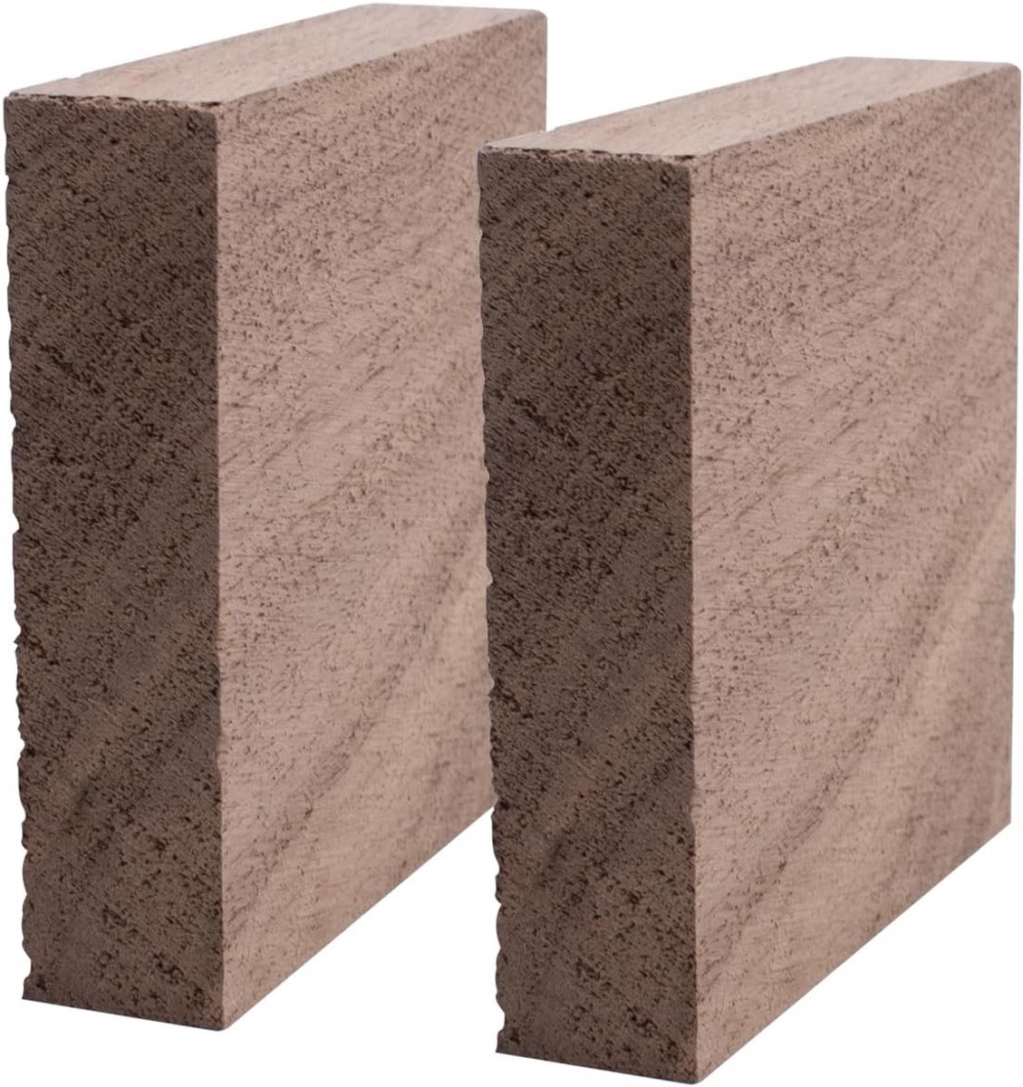 Rechthoekige houten walnootplanken voor handwerk, modelbouw en huisdecoratie - 9 x 9 x 2 cm, 2 stuks, ruwe afwerking