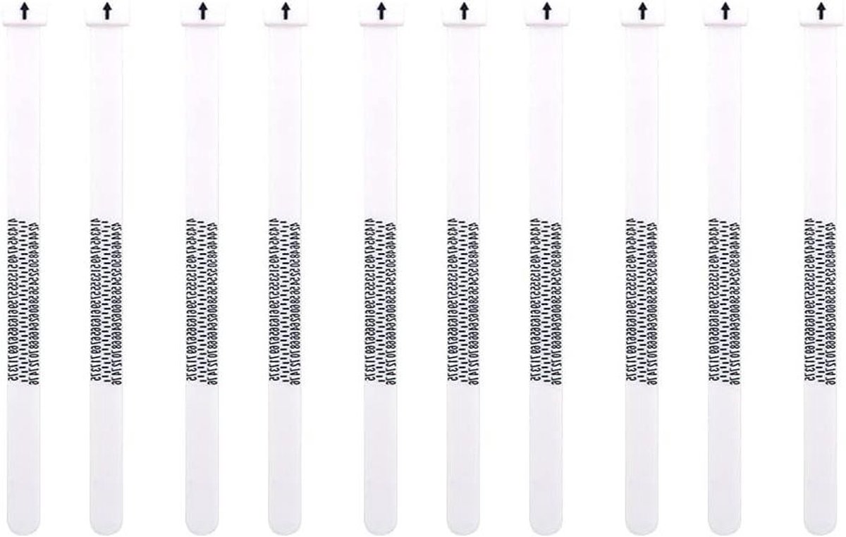 Ring Maat Meter - Vinger Meetlint - Sieraden Passen - Standaard EU Maten - 41-76 - Wit