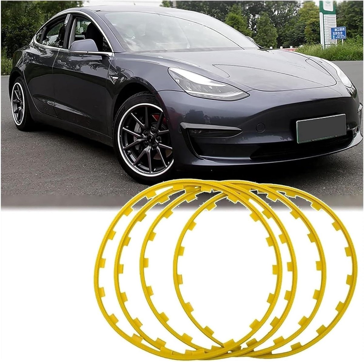 Wielbescherming Velgen - Velgbeschermer Banden - Schade Voorkomen - Nylon Fiber Materiaal - 20 inch - Geel