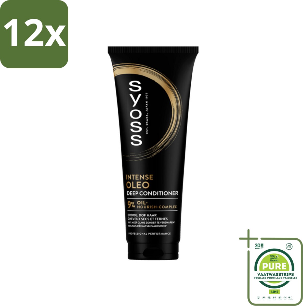 Syoss - Oleo - Conditioner - Voedt & Verzacht - 250 ml - Voordeelverpakking - 12 stuks - Haar conditioner - Droge haren