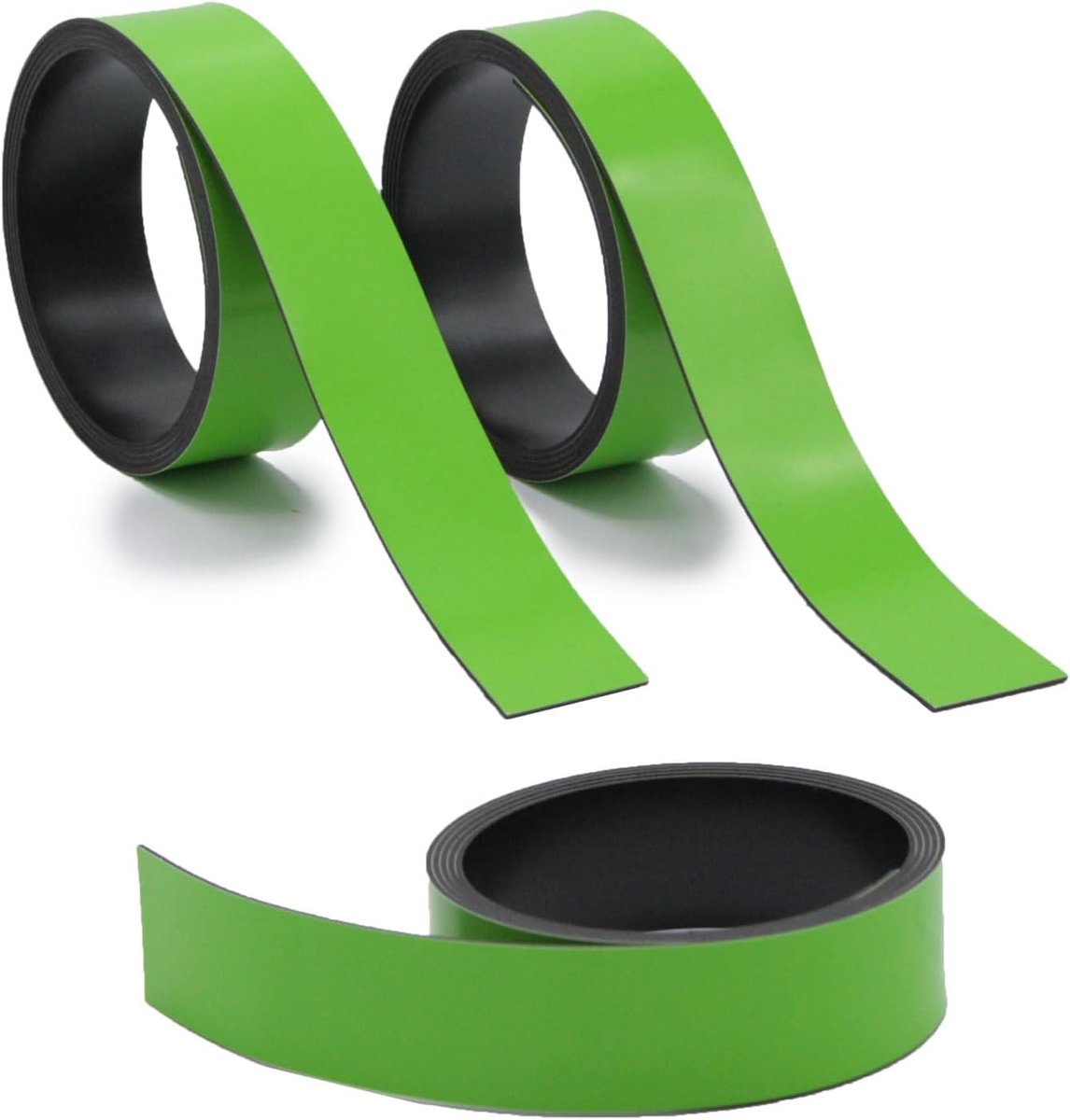 magneetband set van 3 - mag252 | 3 magneetbanden van 2 cm x 1 m, op maat knipbaar en herbruikbaar voor whiteboard en metalen rekken.