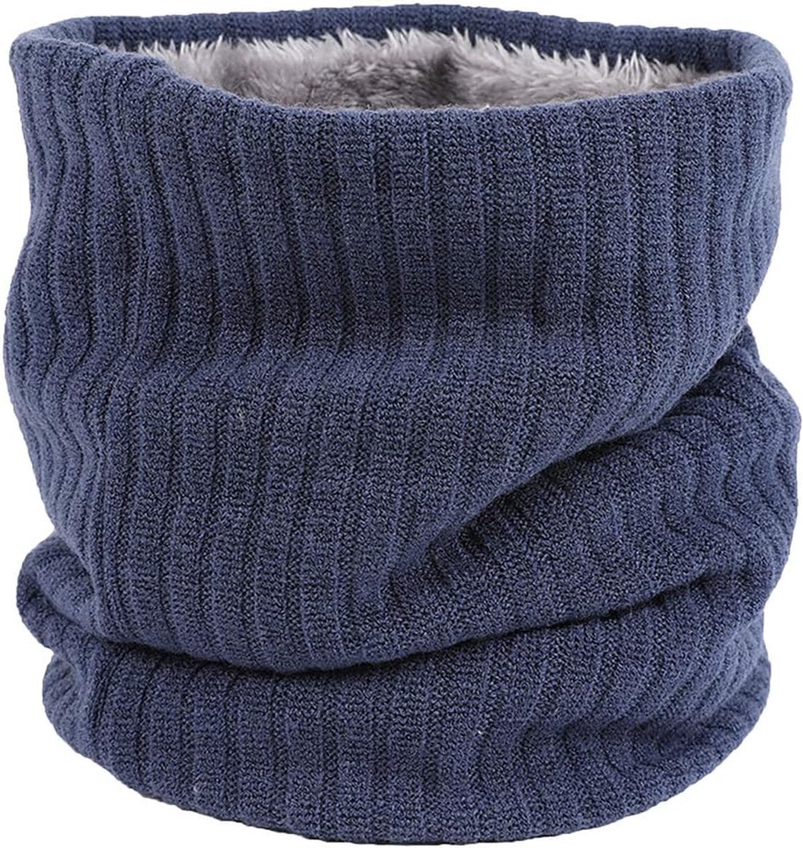 Fleece nekwarmer, thermische snoods, unisex dikke gebreide cirkelsjaal voor fietsen in koud winterweer, voor fiets- en motorsport