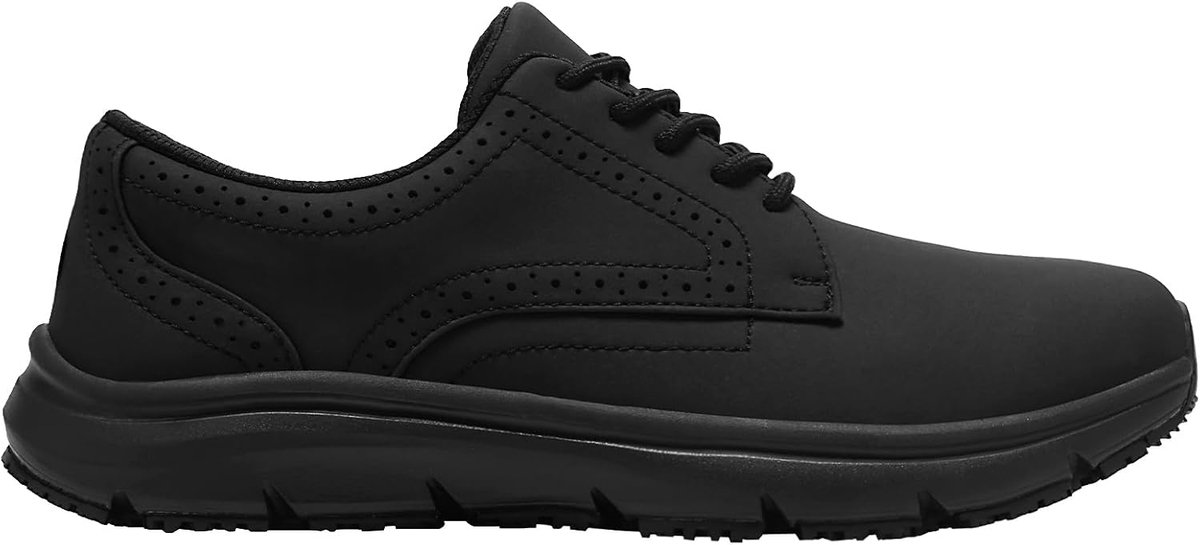 Werkschoenen Professionele Keuken Veiligheidsschoenen Vetwerend Slipbestendig Comfortabel Ademend Duurzaam（40，Zwart）