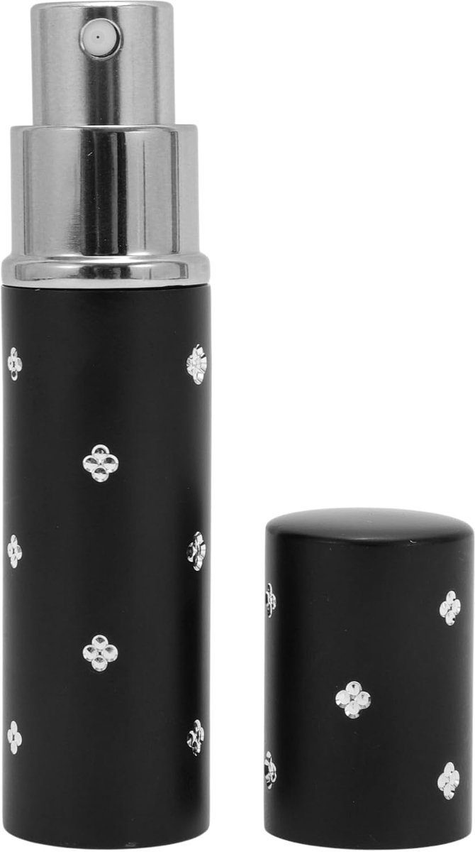 parfumverstuiver, 10 ml Alluper Minio parfumfles, draagbare verstuiver, reisverstuiver voor parfum en na de baard, zwart