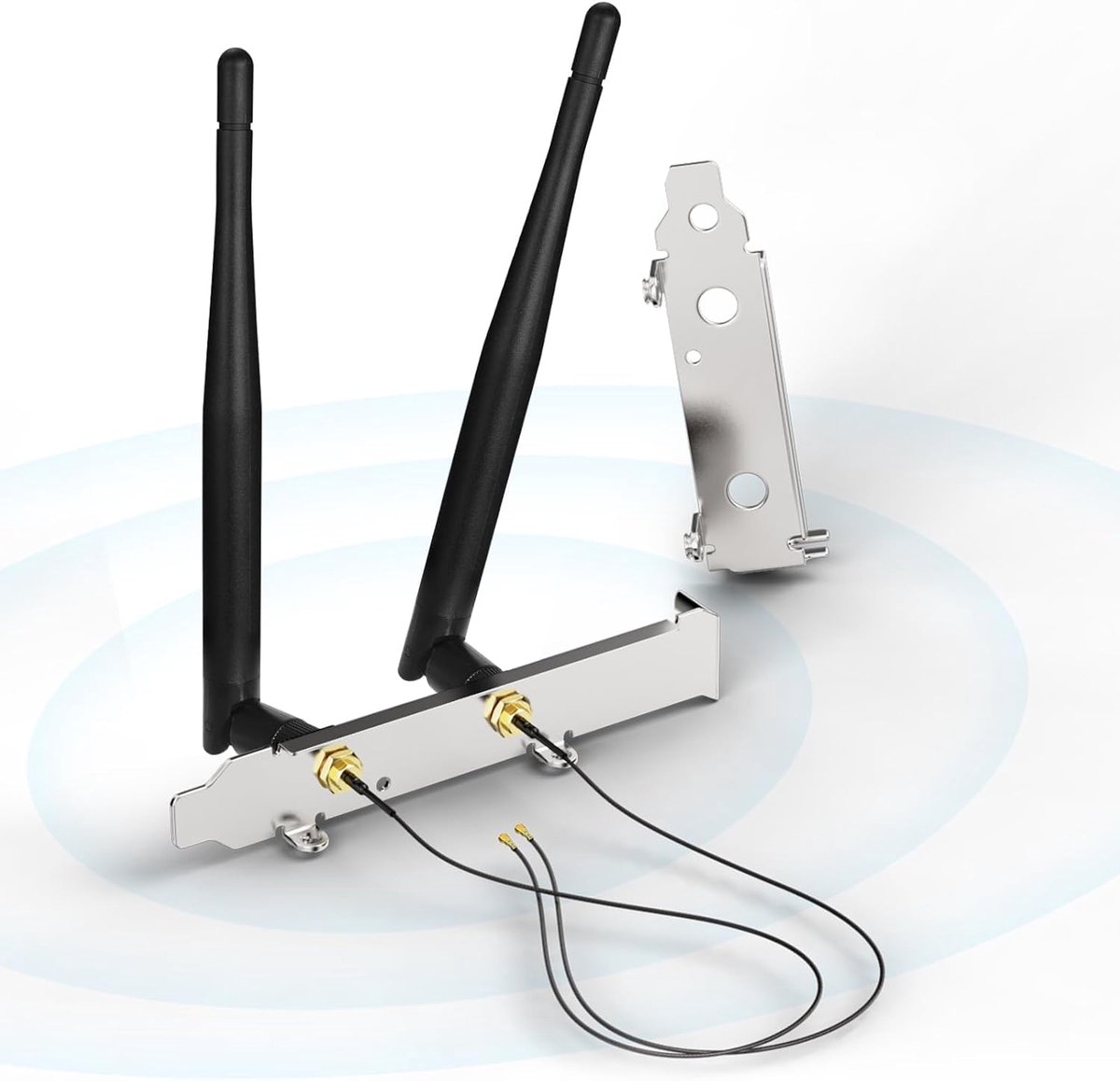 Dual Band 2,4 GHz 5,8 GHz WiFi-antenne + 25 cm RP-SMA vrouwelijke verlengkabel & PCIe-sleufbeugel voor M.2 NGFF Intel draadloze netwerkkaart WiFi-adapter