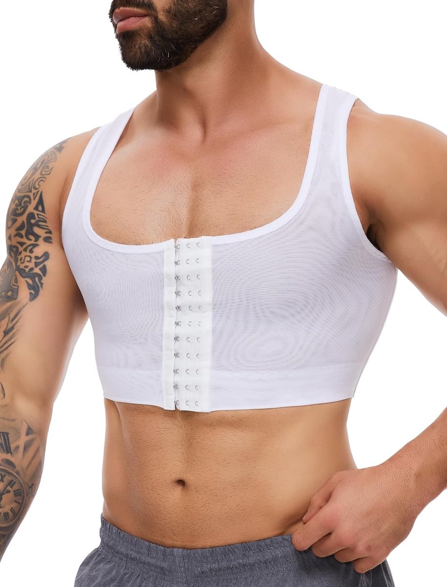 Moly Shapewear Borst Binder Heren Mouwloos Binder Trans Strak