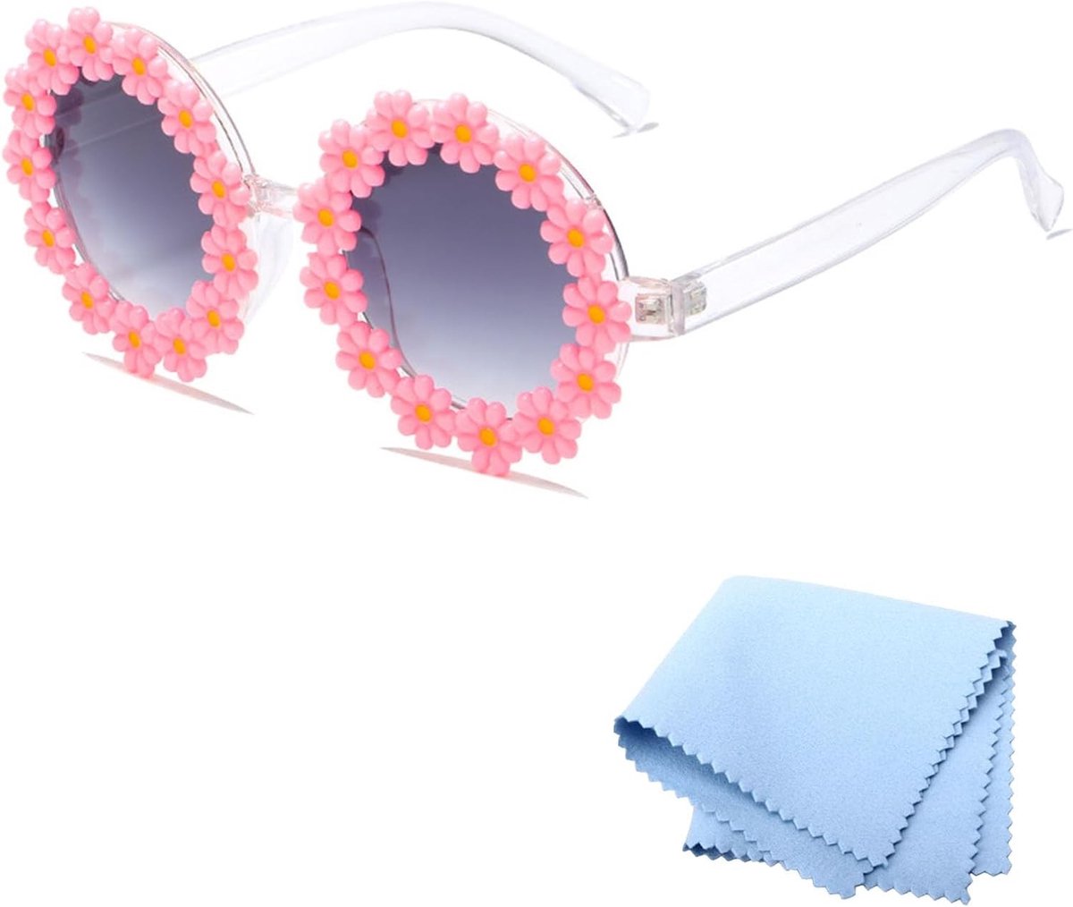 Vintage Zonnebril in Daisy Design uit de Jaren 80 en 90 voor Strandfeesten en Carnaval