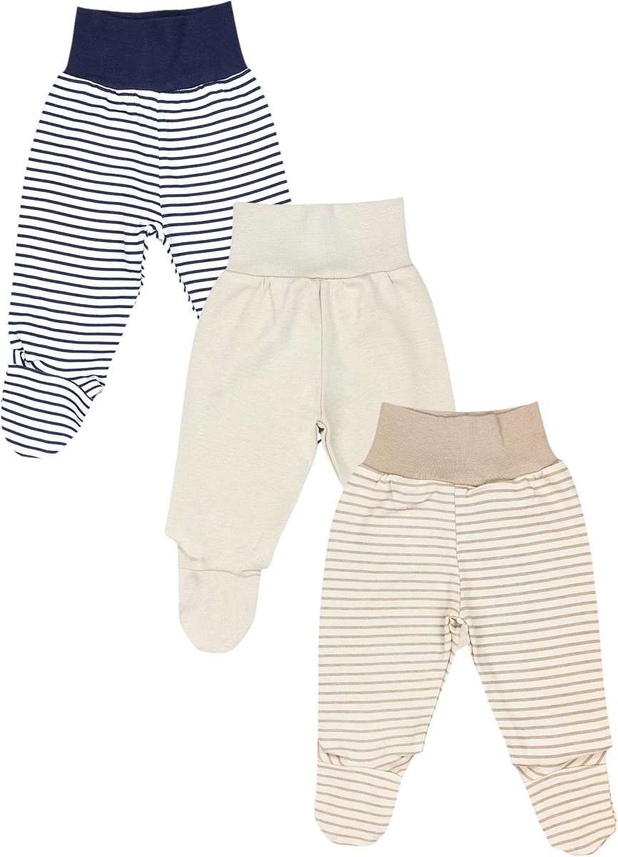 Meisjes Babybroekje met Voetjes Pakje van 3