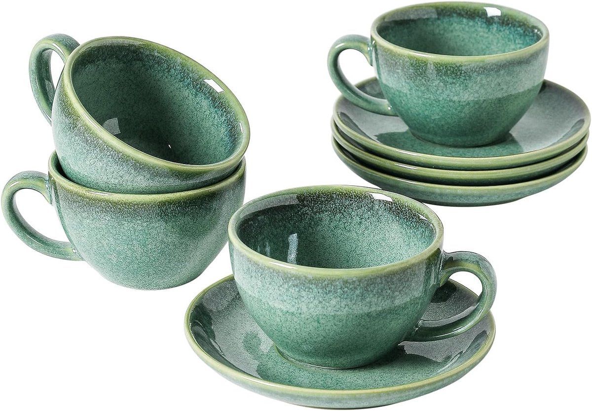 Home Koffieservies, porselein, kleurrijke koffieset, 4-delig