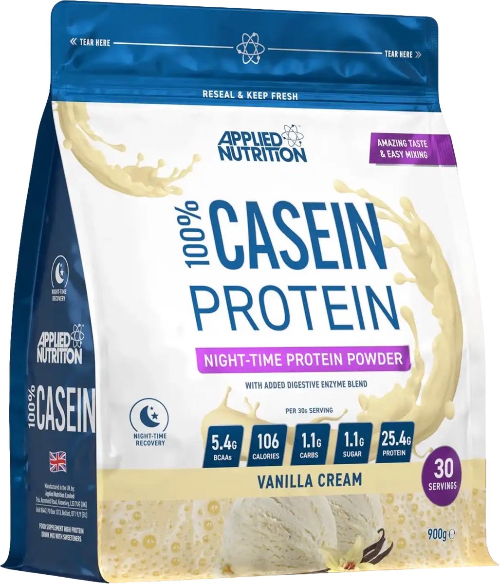 100% Casein Protein - 900 g - Vanilla