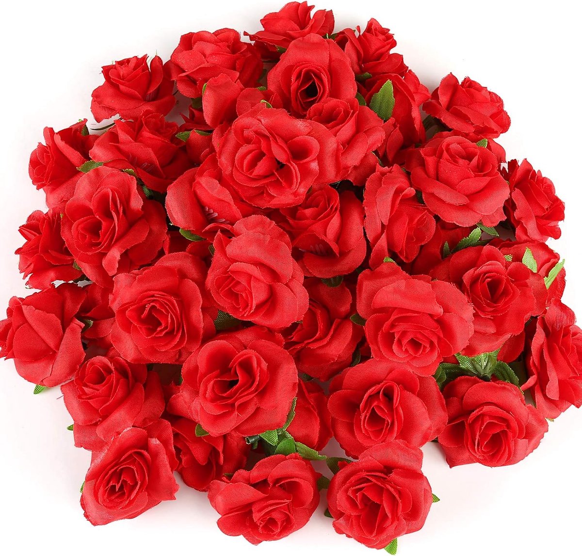 Kunstbloemkoppen, 50 stuks, kunstbloemen, rozen, voor bruiloft