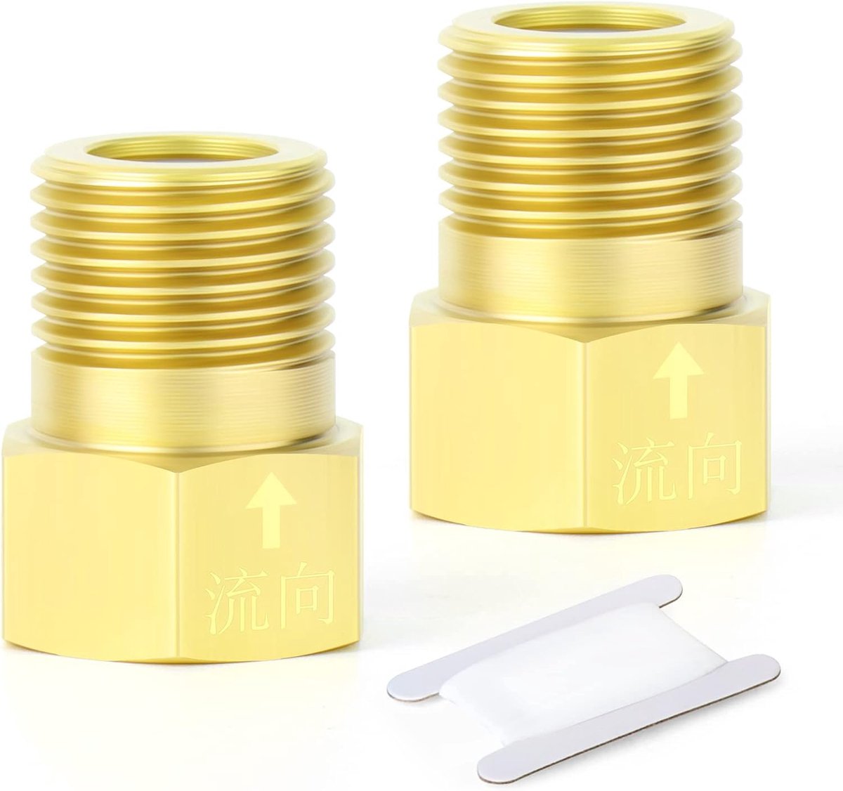 2stuks Messing Terugslagklep 1/2" Vrouw naar 1/2" Mannelijke Draad, Terugstroom Preventie, Niet Terugkeer Eenrichtings Terugslagkleppen