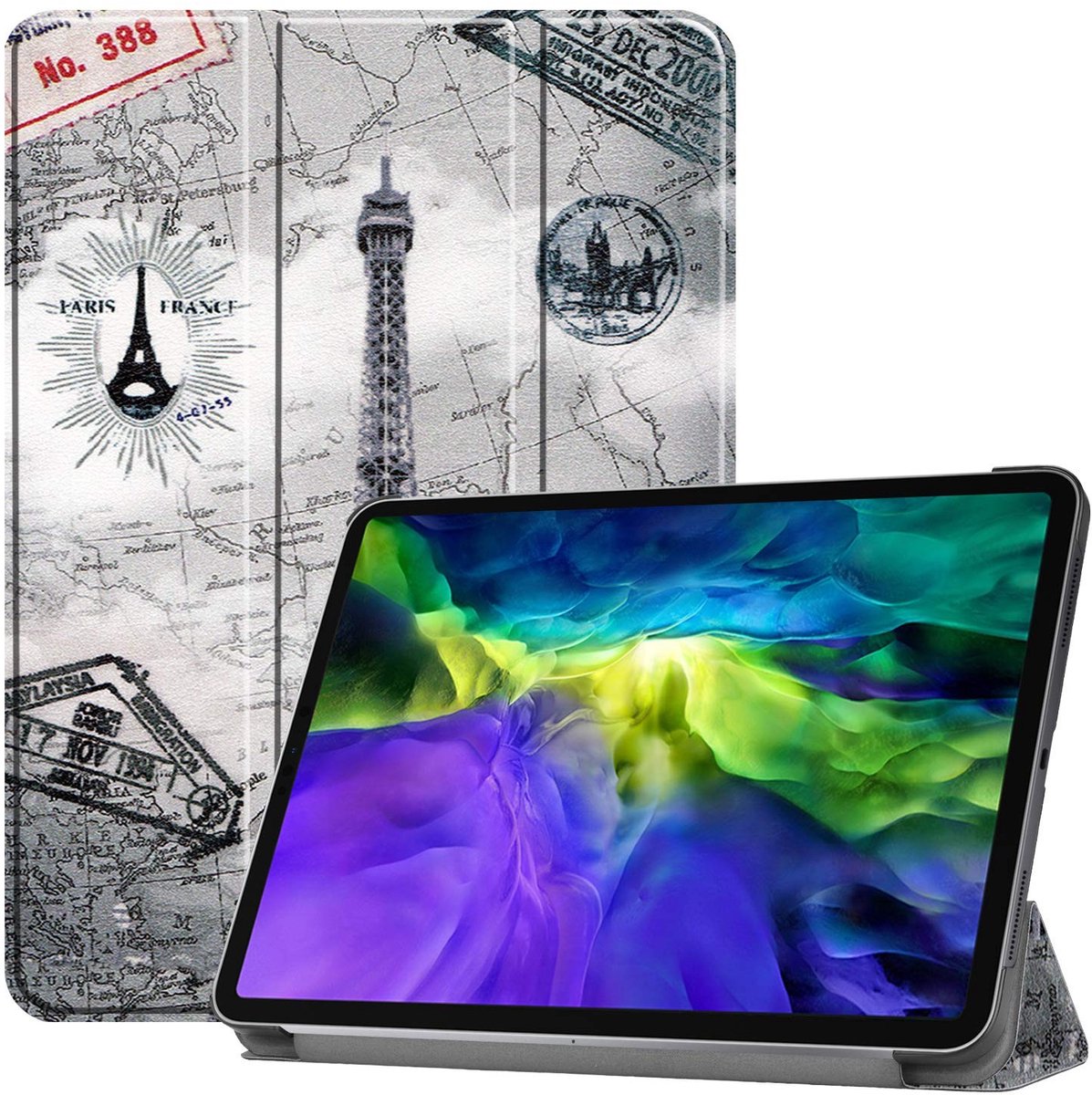 Omgoods - Smart Cover Case voor iPad Pro 11 2020 - Met Auto Sleep/Wake Functie en Floral Design