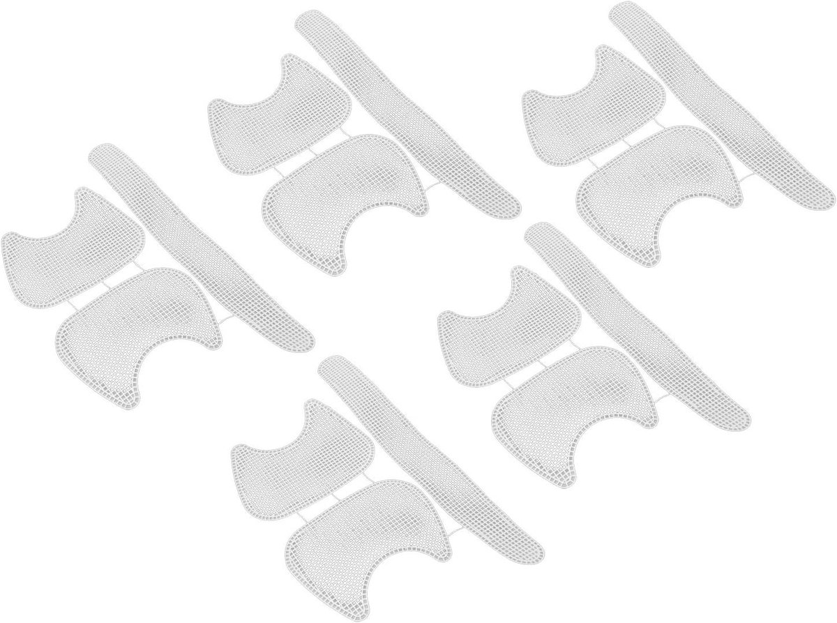 Plastic Gaasplaten - Plastic Canvas - Tassen Maken - Gepolijste Randen - 5 Stuks - Wit