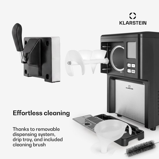 Klarstein Sweet Sundae softijsmachine – zelfkoelende compressor, zonder voorvriezen, 1,5 l, koelhoudfunctie, digitale timer, zwart — afbeelding 2