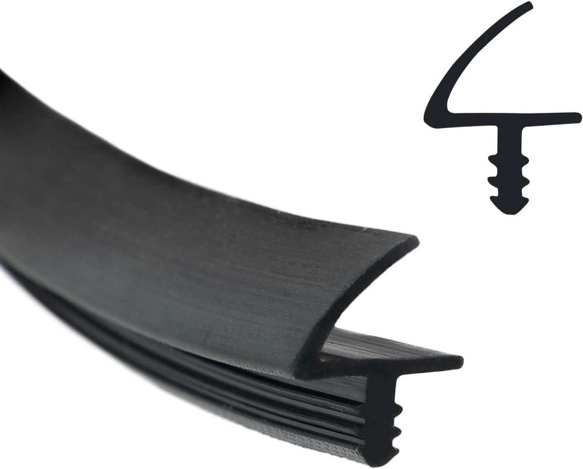 kamerdeurafdichting, afdichtingsprofiel voor houten deur, kozijnafdichting, binnendeurafdichting voor geluidsisolatie en botsingsvermijding, voor 3,3 mm groef en 11 mm sponning