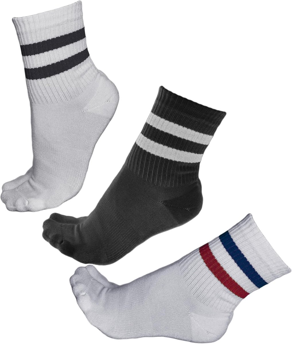 Sokken Bamboe Super Zacht Ademend (3 Paar) Urban Skater Retro Stijl