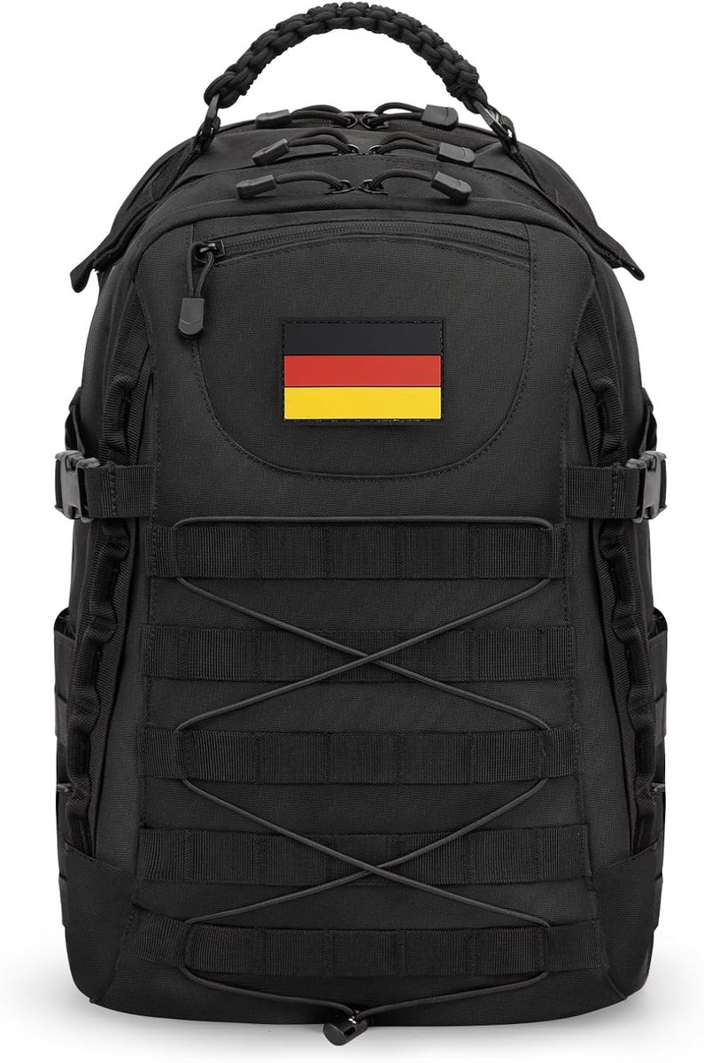 Militaire Tactische Rugzak 25L Rugzak Zwart, Zwart