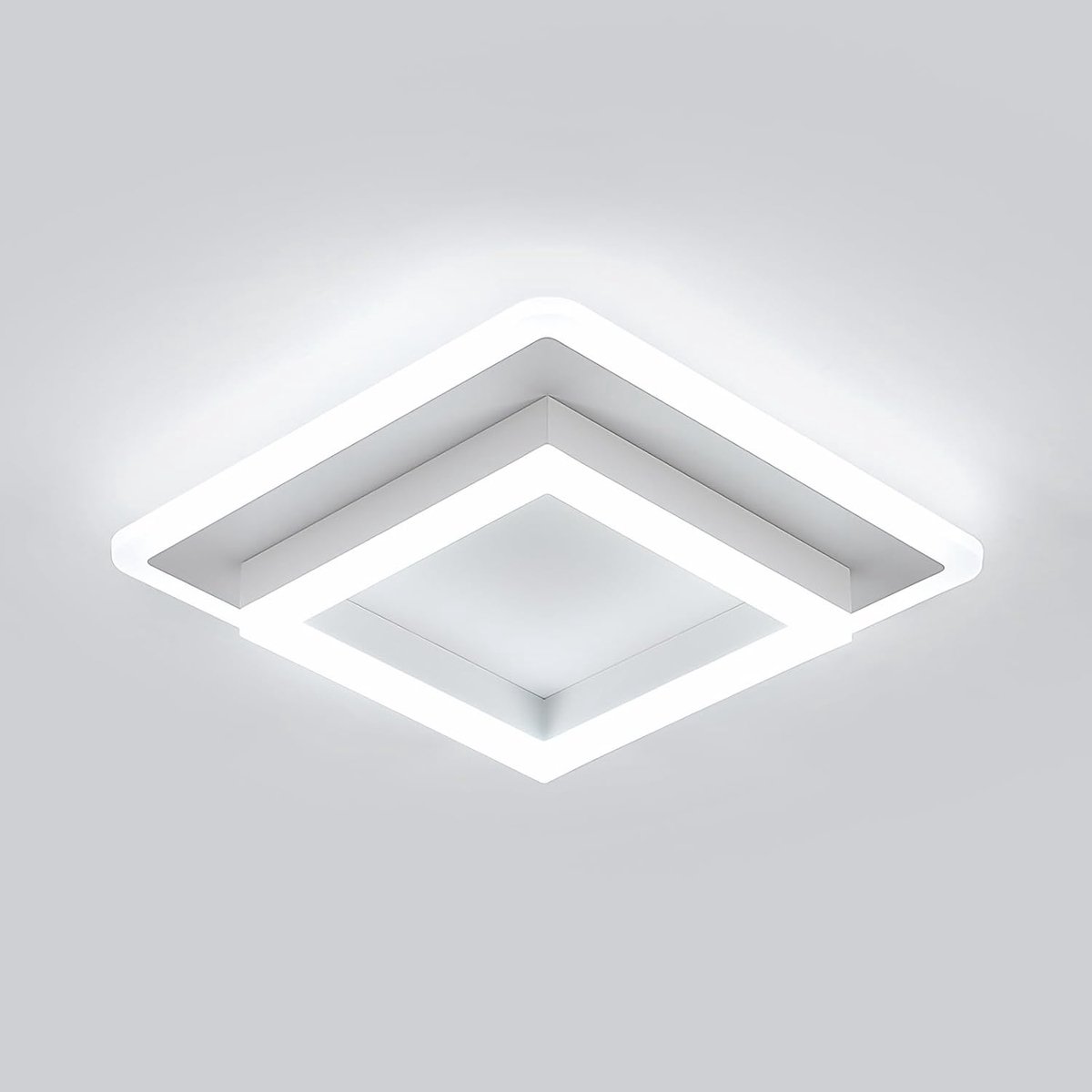 Moderne Led Plafonnier, 30W 3375Lm Vierkante Witte Acryl Plafondlamp