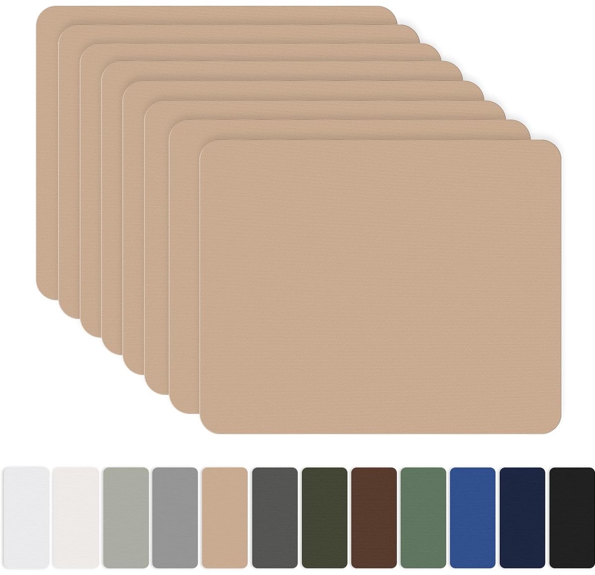 zelfklevende patches, 20x15cm 8er OAZ zelfklevende waterdichte reparatie patch, Khaki, nylon patch zelfklevend, voor tenten, donsjack, slaapzak, zak