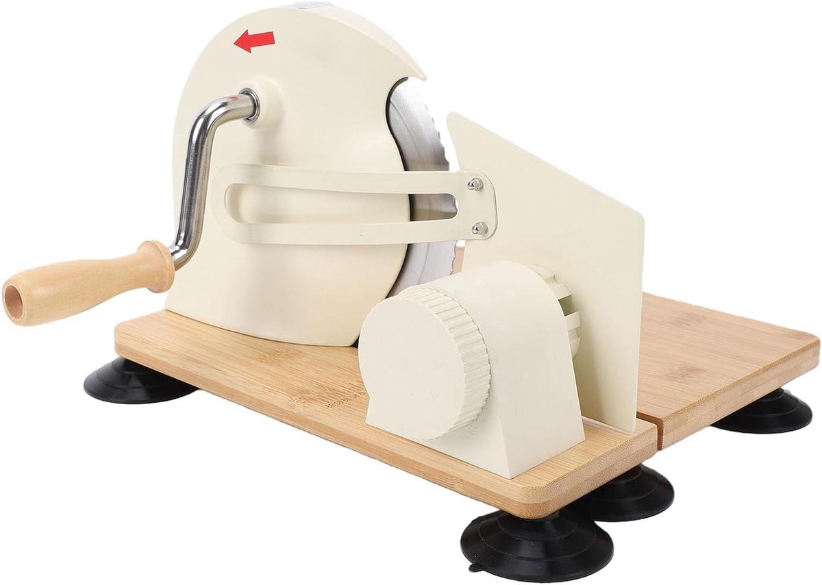 Broodsnijder Handmatig - Broodsnijmachine Hout - Brood Snijden - Instelbare Dikte - 33 Centimeter - Houtkleur