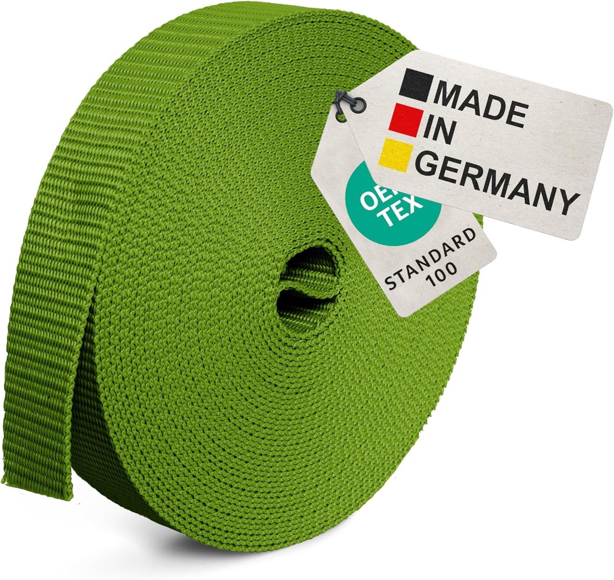 SnelShoppen - 10 m Universele Band 25 mm - Polypropyleen Montageband - Sterke Bevestigingsriem voor Rugzak, Koffer, Spanhaken, Groen