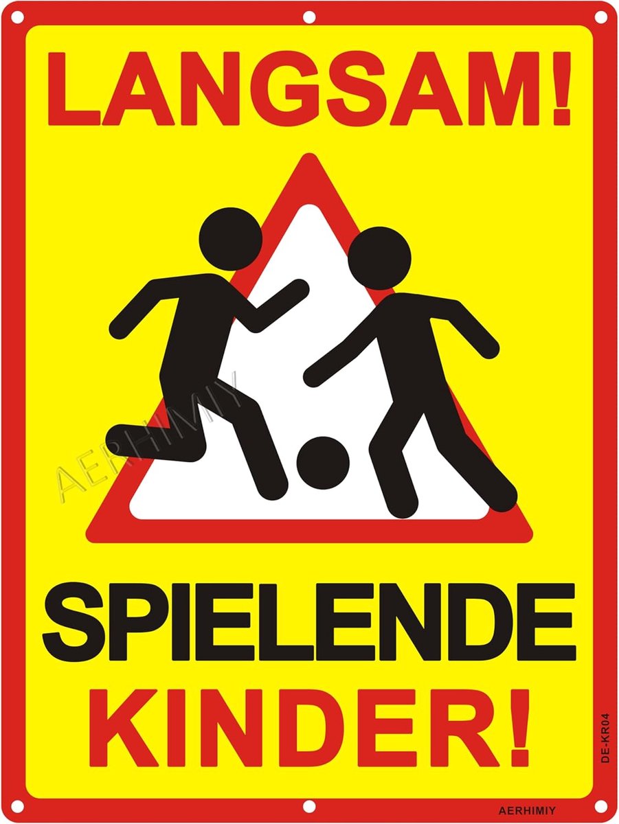 SnelShoppen - XXL Slow Playing Kinderen Bord Reflectief Aluminium 30 x 40 cm, Speelkinderen Bord Groot, Geel, Voor Binnen en Buiten, Waterdicht, UV-Be