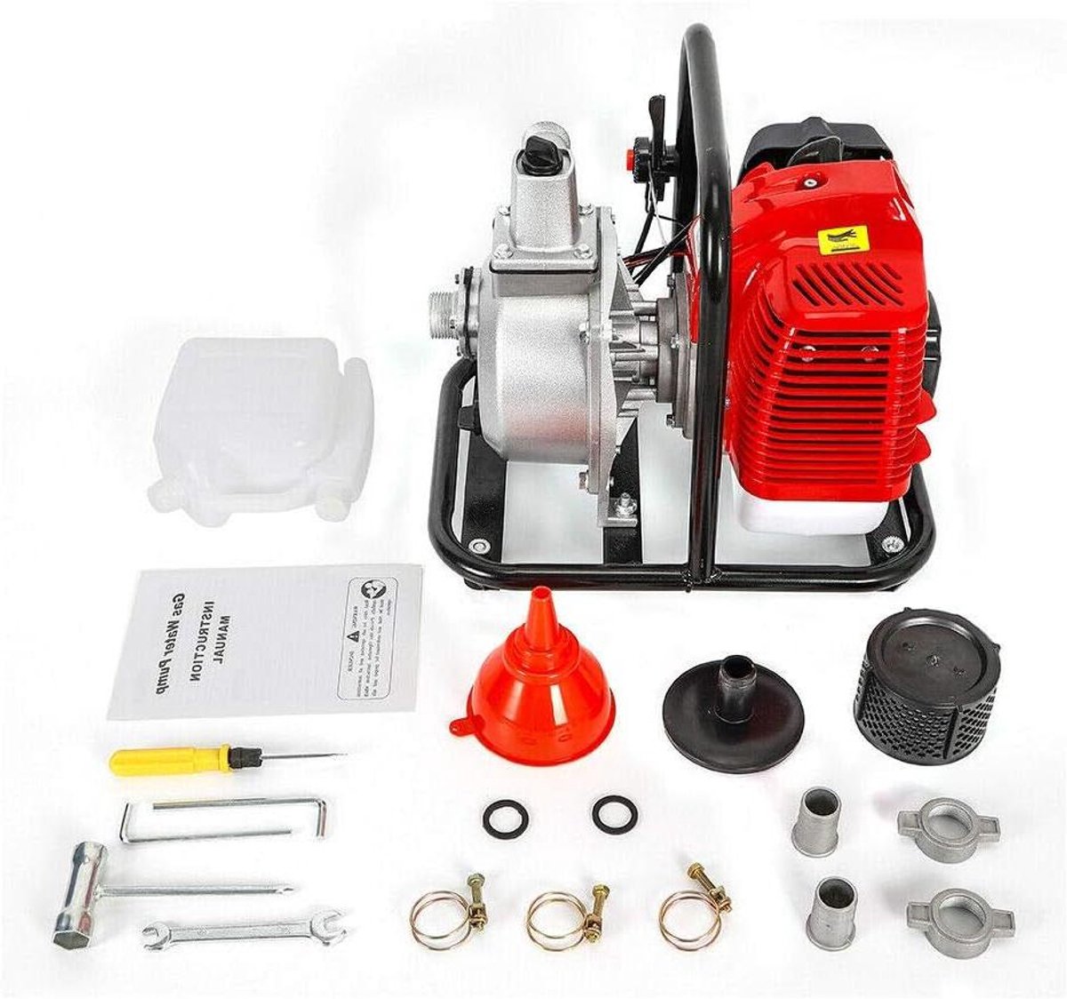 Benzine Waterpomp - Hogedrukpomp Irrigatie - Water Overpompen - 2-Takt Motor - 1 Inch - Roze