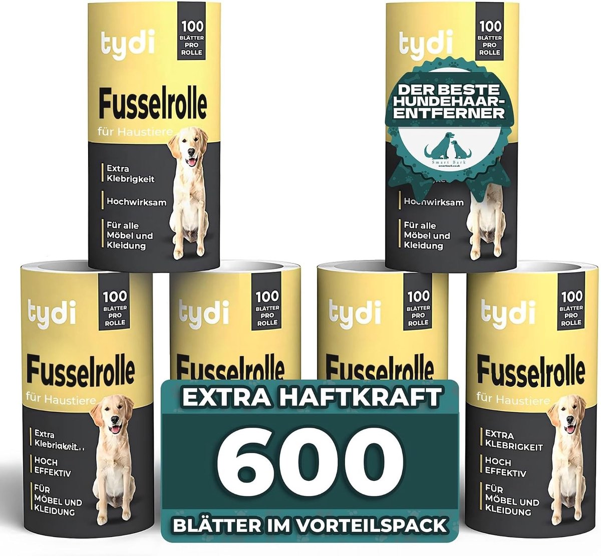 Pluisroller Navullingen - 6 Rollen (600 vellen totaal) - 100 vellen per rol - Milieuvriendelijk - Universeel geschikt