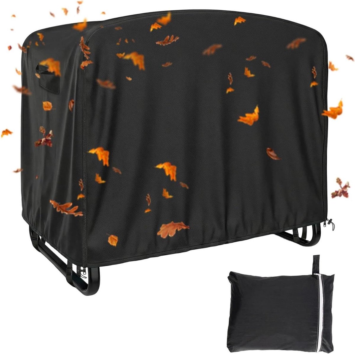 Trampolinehoes Rechthoekig - Beschermhoes Outdoor - Trampoline Beschermen - Waterdicht UV-bestendig - 180 cm - Zwart
