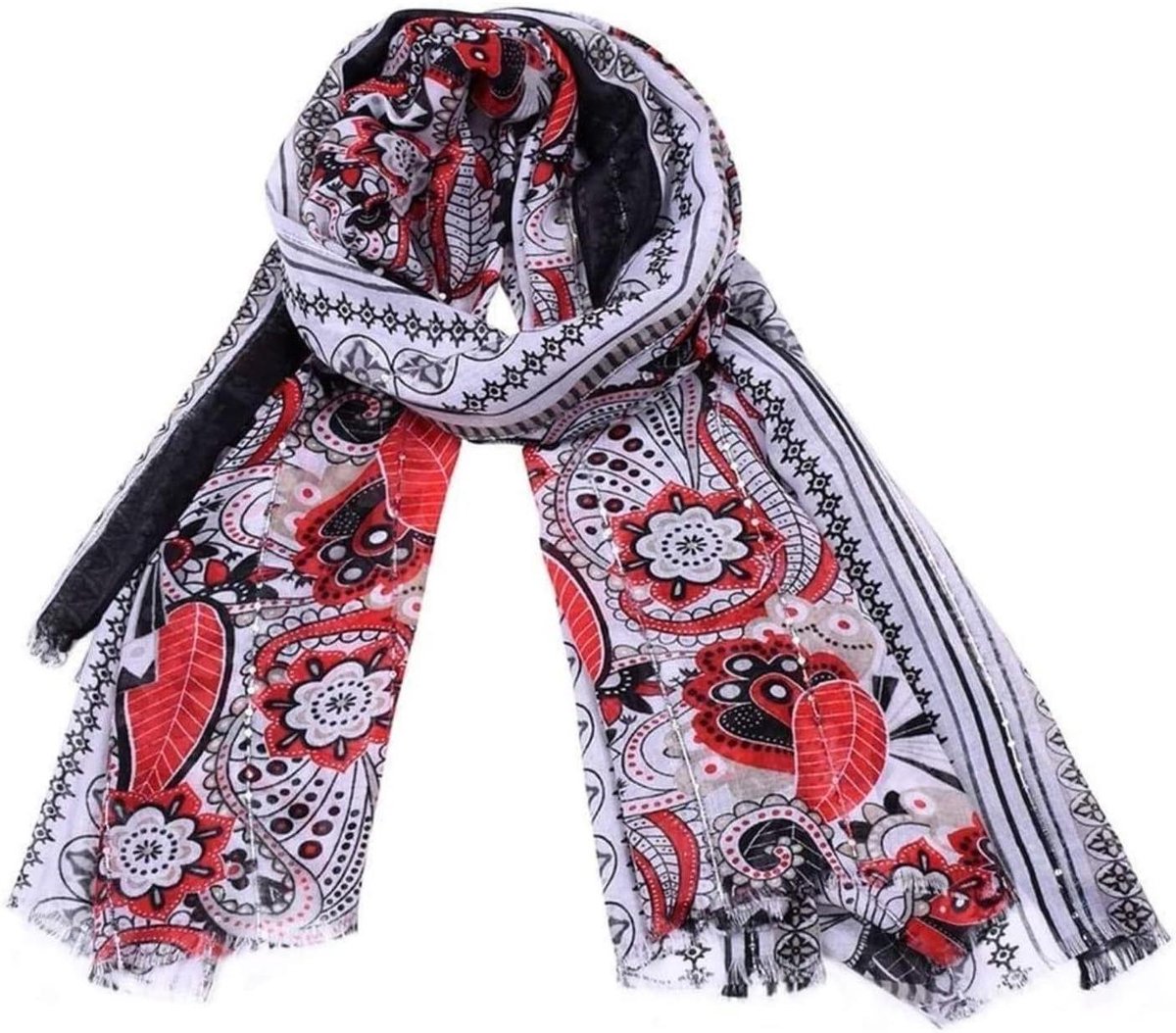 Dames Sjaal Omslagdoek - Warme Sjaal - Bescherming tegen zon - Totem Printpatroon - 180x90cm - Niet gespecificeerd