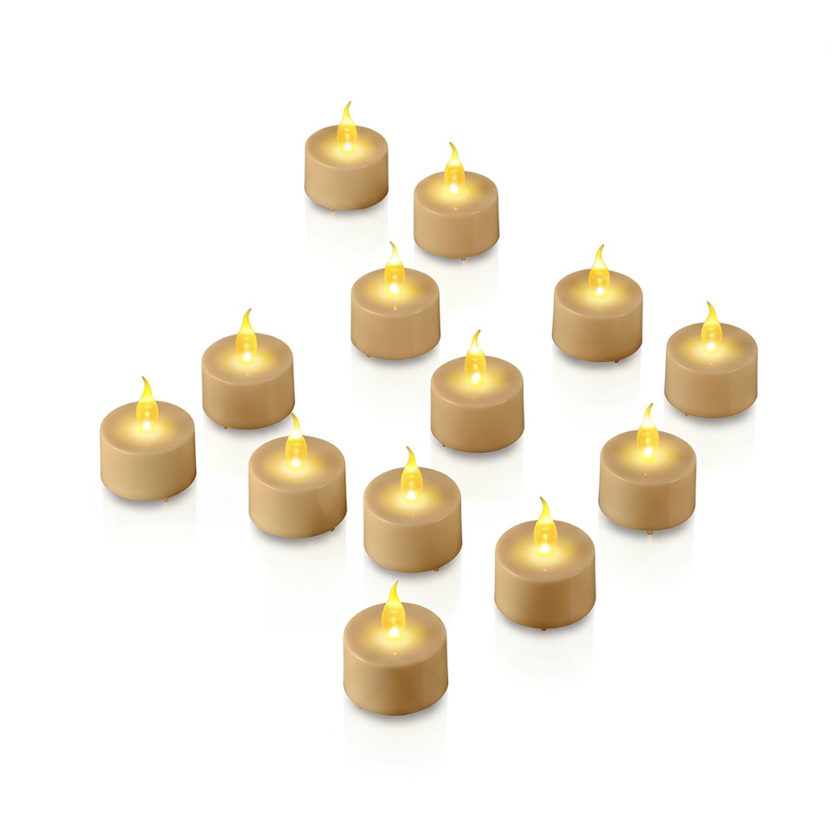 Ploutos® Led Kaarsen Met Bewegende Vlam - Oplaadbare Theelichtjes - Oplaadbare LED Kaarsen met Bewegende Vlam - Oplaadbare Kaarsen - Wit - 4cm x 13cm x 17cm