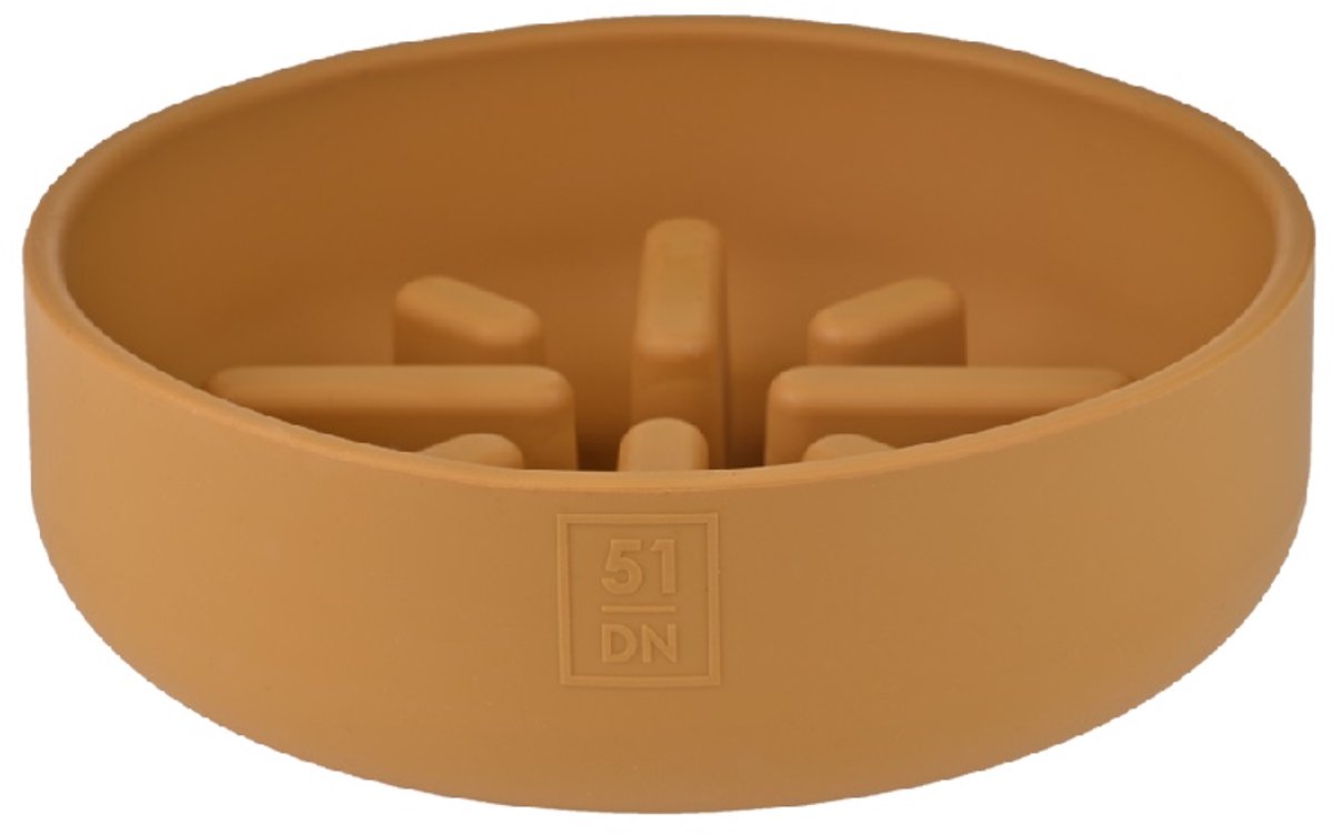 Siliconen slow feeder oker 700ml