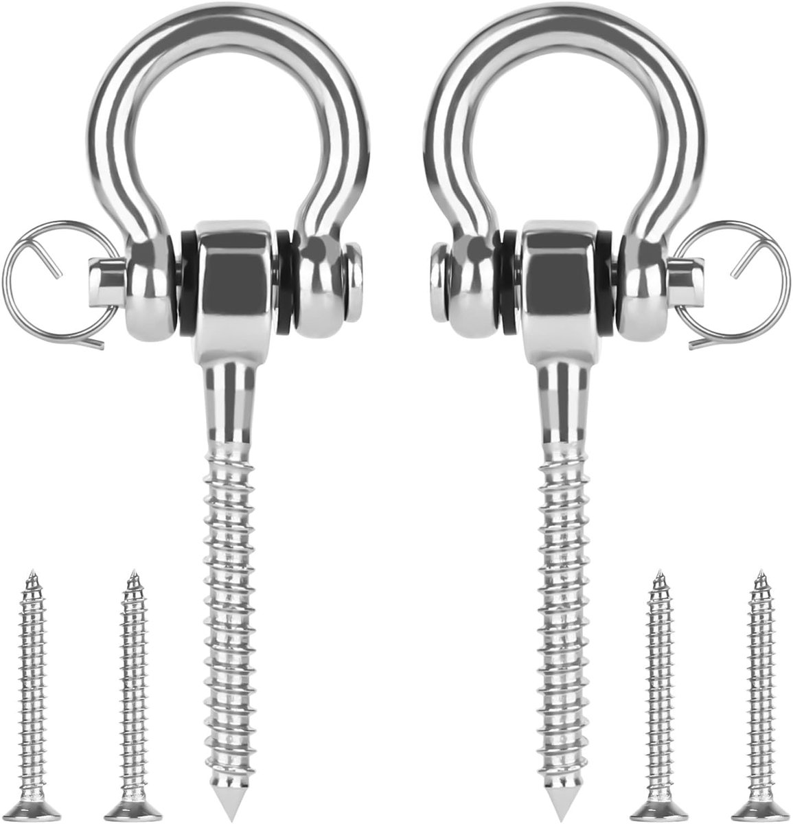Swinghaken 180 Graden - 2 Stuks RVS 304 - Hoge draagkracht - Geschikt voor schommels en punching bags - ShopVlot