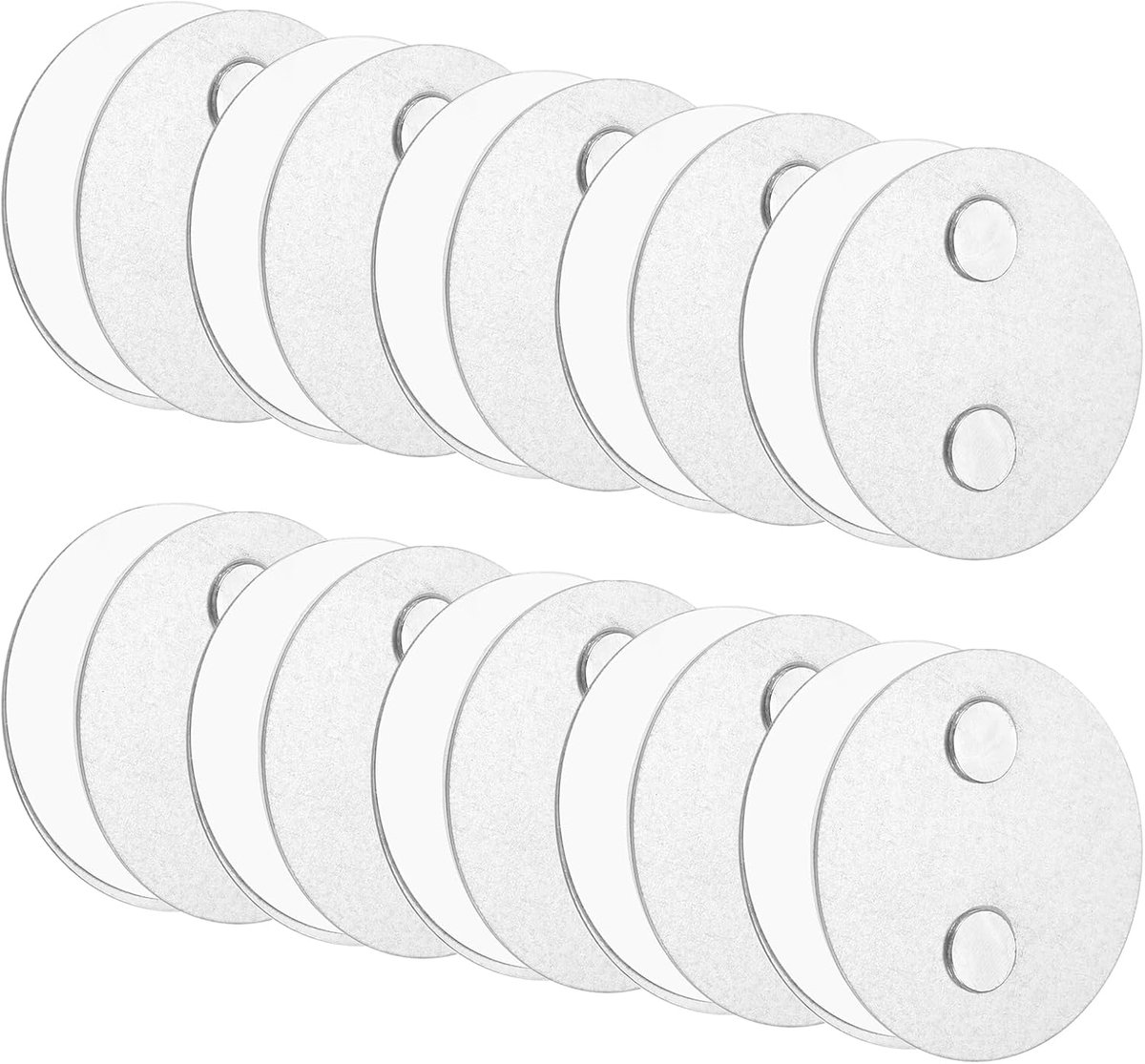 SnelShoppen - Set van 10 Rookmelders met Magnetische Houder, Extra Sterke Lijmplakken en 2-Weg Magneten, Universele Magnetische Houder, 70 mm Diameter
