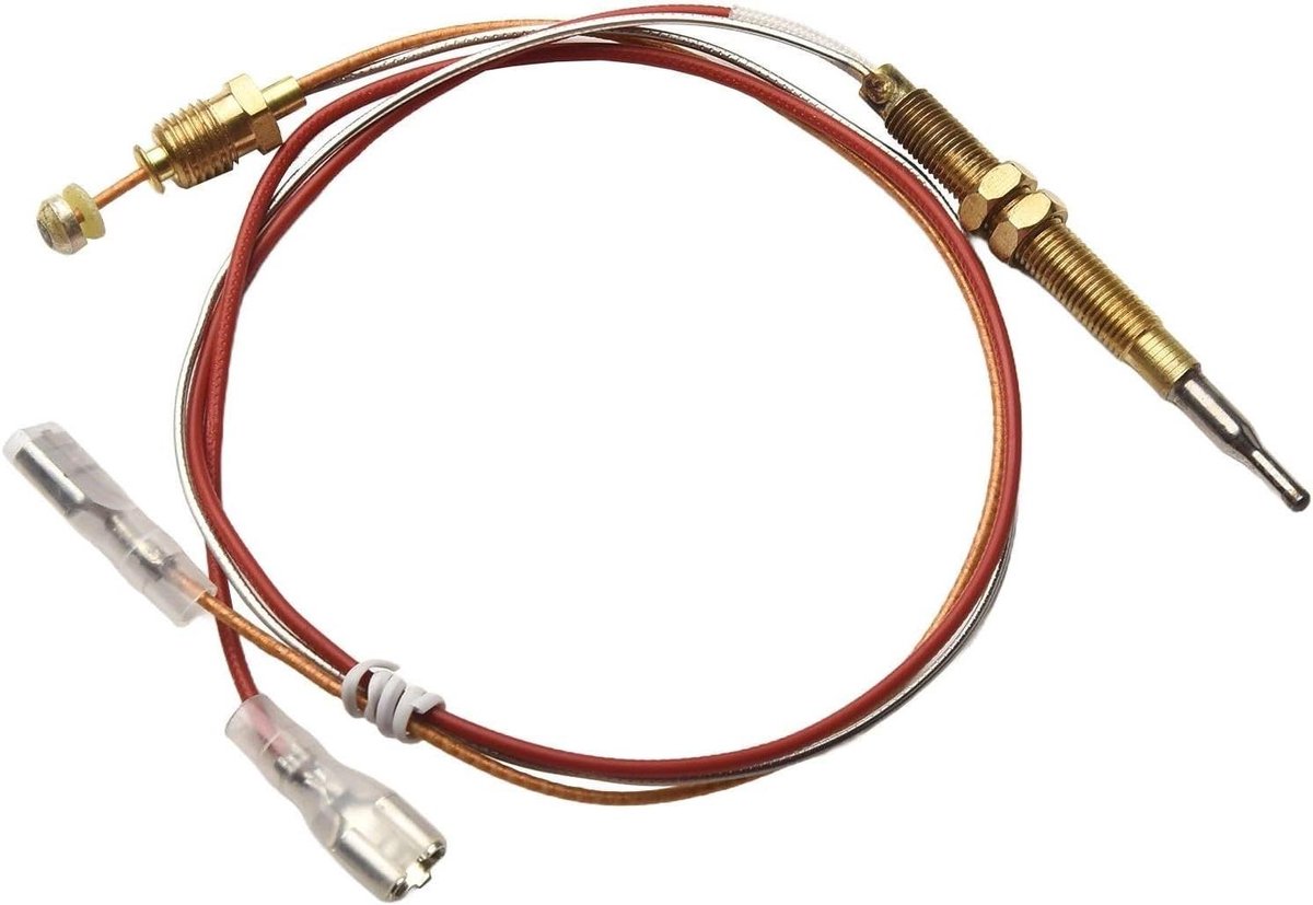 Thermokoppel Terrasverwarmer - Veiligheidsonderdeel Gasverwarmer - Veilig Verwarmen - M6 Schroefdraad M8 Eind - 40 cm - Zilver