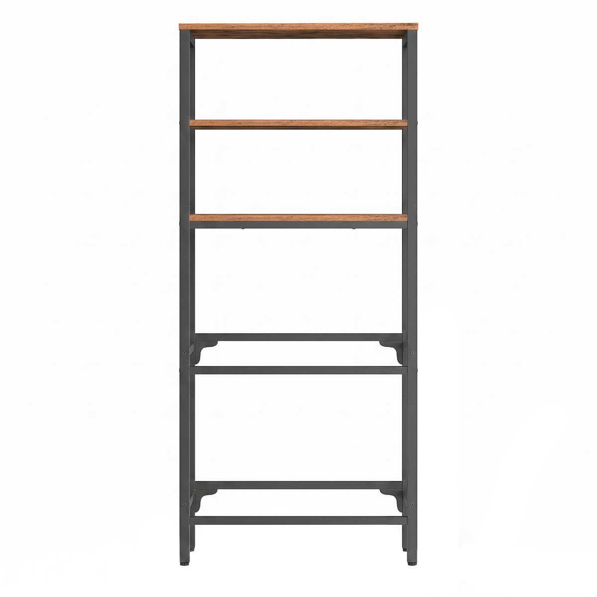 Krattenrek voor dranken - 2 niveaus voor 4 kratten - Met 3 schappen - 36,4 x 70,4 x 180 cm - Bruin