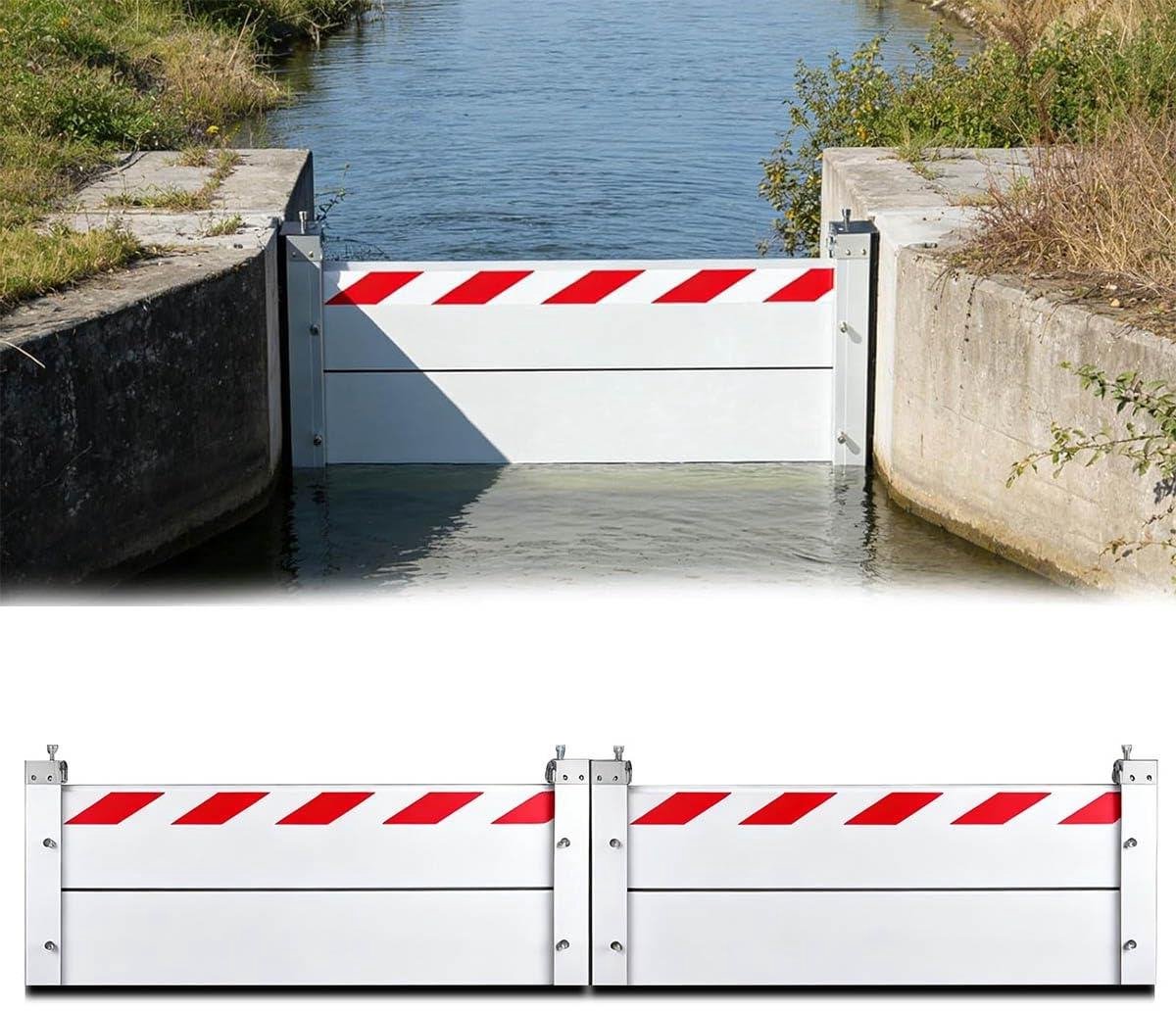 Overstromingswerende Deur - Waterkering Barrière - Huis Beschermen - Aluminium Legering - 110 x 40 cm - Grijs