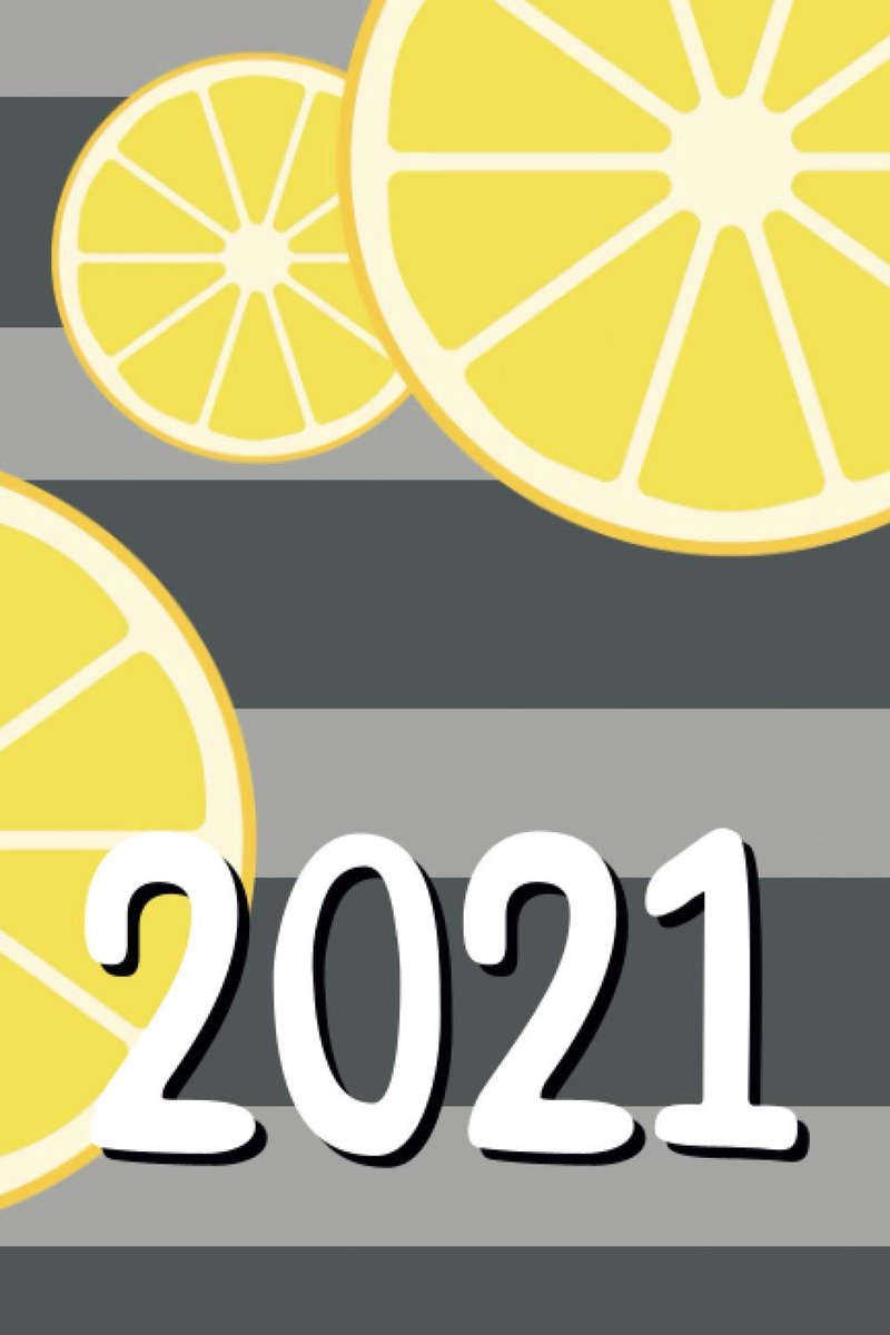 SnelShoppen - Jaarlijkse Kalender 2021 met Zitronen Patroon - Wandkalender, A4 Formaat, Kleurrijk Ontwerp voor Thuis en Kantoor